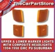 Upper Lower Side Corner Marker Reflector Lights Lamps 94-98 GMC Truck Set of 4