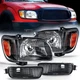 Fits 2001-2004 Toyota Tacoma Headlights+Corner Signal Lamps+Bumper Light Pair