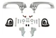 Scott Drake Exterior Door Handle Die-Cast Zinc Chrome Ford Kit 6765224045P