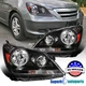 Fits 2005-2007 Honda Odyssey Headlights Turn Signal Black Replacement Left+Right