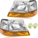 Headlight Assembly with Corner Light Kit Compatible with Ford Ranger 1998 1999 2