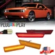4PCS LED Side Marker Light Lamps For 08-14 Dodge Challenger Front Amber Rear Red