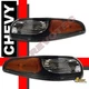 97-04 Chevy Corvette C5 Z06 Black Bumper Signal Lights Lamps 98 99 00 01 02 03
