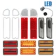 69-70 Chevy & GMC Truck LED Red Tail Back Up Side Marker Park Light Lenses Set