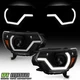 For 2012-2015 Toyota Tacoma Pickup Black LED Tube Projector Headlights Headlamps