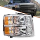 For 2007-2014 Chevy Silverado 1500 2500HD Chrome Headlight Passenger Right Side For 2007-2014 Chevy Silverado 1500 2500HD Chrome Headlight Passenger Right Side