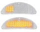 55 Chevy Clear Sequential LED Parking Light Lenses Pair 1955 Chevrolet New