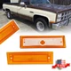 Amber Front Side Marker Lights For 81-91 Chevrolet C10 C20 C30 GMC C1500 C2500