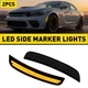 for 2015-2022 Dodge Charger Smoked Front Amber LED Side Marker Lights Fit EXXI