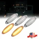 5x Clear Amber LED Raised Roof Clearance Marker Lights For Freightliner Cascadia