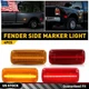 4X Amber Red LED Side Marker Lights For Dodge RAM 2500HD 3500HD 10-18 Dually Bed