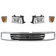 T100 93-98 HEADLIGHT RH AND LH 5-pc kit Assembly Halogen with Corner Light Grill
