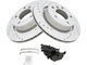TRQ 22WF41D Rear Brake Pad and Rotor Kit Fits 1999-2000 BMW 328i