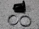 L55-57 Corvette Backup Light Housing/Bracket and 2 Bezels-GUIDE F42 F57 B58-USED