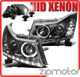 11-14 CHEVY CRUZE HALO DRL LED BLACK PROJECTOR HEADLIGHTS W/HID 6000K LEFT+RIGHT