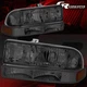 4PCS SMOKED AMBER SIGNAL BUMPER HEADLIGHT LH+RH FOR 1998-2004 CHEVY S10 / BLAZER