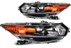 Headlights Assembly For 2009-2014 Acura TSX Headlamp Left Right Black Housing