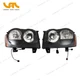 Headlight Assembly Fit For 2005-2007 Jeep Grand Cherokee Pair Black Left+Right
