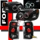 98-01 Ford Explorer Dual G3 Halo LED Projector Headlights & Tail Lights Black