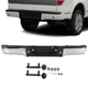 Chrome Complete Steel Rear Bumper Assembly + Park Fit 2009 2010-2014 Ford F150