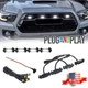 4pcs Raptor Style White LED Lamps Front Grill Lights Kit For 16-19 Toyota Tacoma