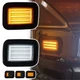 2x LED Flowing Front Bumper Side Marker Light DRL For Hummer H2 SUT 2005-2009