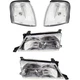 Headlight & Corner Light Kit Left & Right for 1995-1997 Toyota Avalon XL, XLS