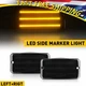 2PCS Smoked Lens Front Signal Turn Amber Lights LED For 97-06 Jeep Wrangler TJ