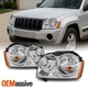 Fit 05-07 Jeep Grand Cherokee Headlights Lamps Replacement 2005 2006 2007 Light