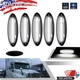 For Freightliner Cascadia Smoke Full White LED Roof Clearance Marker Light Lamps
