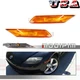 For 04-08 Mazda RX-8 RX8 OE-Style Amber Yellow Front Side Marker Lights Housings