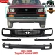 Front Bumper Painted Black + Grille + Fillers For 1995-1996 Toyota Tacoma 2WD