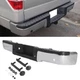 NEW Chrome - Complete Rear Steel Bumper Assembly for 2009-2014 Ford F150 w/ Park