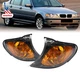 Pair Yellow Corner Light Turn Signal Lamp For BMW 2002-05 E46 4D/5D Sedan 325i