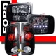 99-04 Ford F250 F350 SuperDuty Pickup Black LED Headlights + Tail Lights