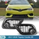 Clear For 16-18 Toyota Corolla IM/16 Scion iM Fog Lights w/Bezel+Switch Kit Pair