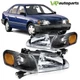 For Toyota for Corolla 1998-2000 Headlights Assembly Left + Right Black Housing