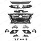 21PC For Mazda 3 2014-2016 Chrome Grille Daytime Running Fog Lights Bezel Kit