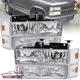 Headlights+Corner+Bumper Lamps Fits 1988-1993 Chevy Sierra GMC C10 C/K  Yukon
