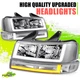 Switchback U-Style LED DRL Headlights for Chevy Express GMC Savana 03-23 Chrome