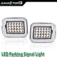 Fit For 2003-2009 Hummer H2 Chrome Front LED Corner Signal Lights Parking Lamps
