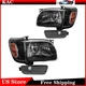 Headlight Assembly For 01-04 Toyota Tacoma Driver Passenger Black Housing Amber
