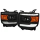 Black Fits 2014-2019 GMC Sierra 1500 2500HD 3500HD LED DRL Projector Headlights