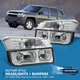 For 02-06 Chevy Avalanche Body Cladding Headlights + Bumper Signal Lamps Clear
