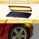 LED Side Marker Light 99763103302 Front for Porsche Amber Light Black 1 Pair