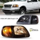 Pair For 1997-2003 Ford F-150/97-02 Expedition Headlights Headlamp Black Corner