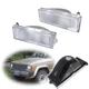 2 Clear Front Bumper Turn Signal Light For 84-96 Jeep Cherokee Wagoneer Comanche