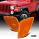 Fit 1997-2006 Jeep Wrangler Euro Amber Side Marker Lights Turn Signal Lamps