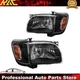Left Right Headlight Assembly For 01-04 Toyota Tacoma Halogen Amber Reflector