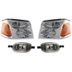 ENVOY 02-09 HEAD LAMP RH AND LH Assembly Halogen 4-pc Kit with Corner Lights